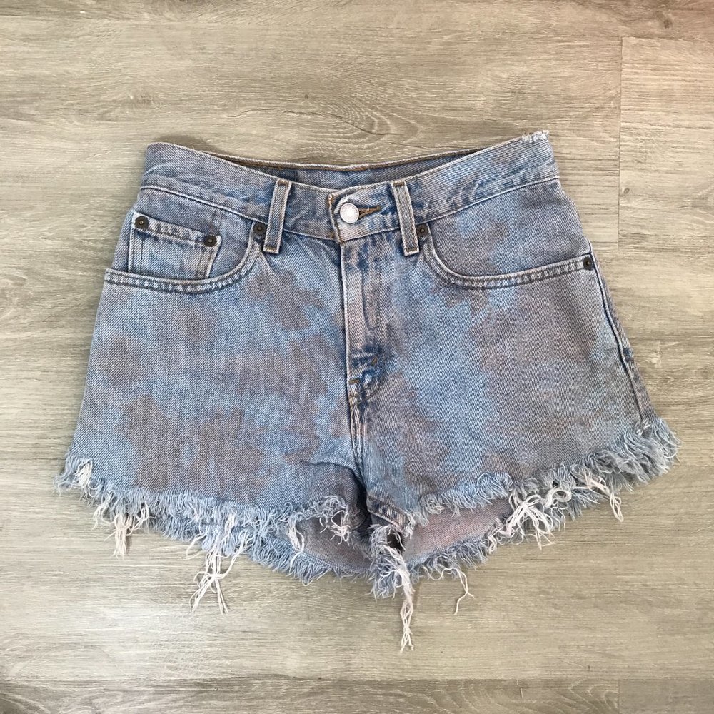 Vintage Levi's Tie-Dye Jean Cutoff Shorts
